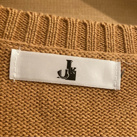 Khaki caramel Vneck sweater vest NWOT - Picture 3 of 8